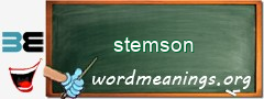 WordMeaning blackboard for stemson
